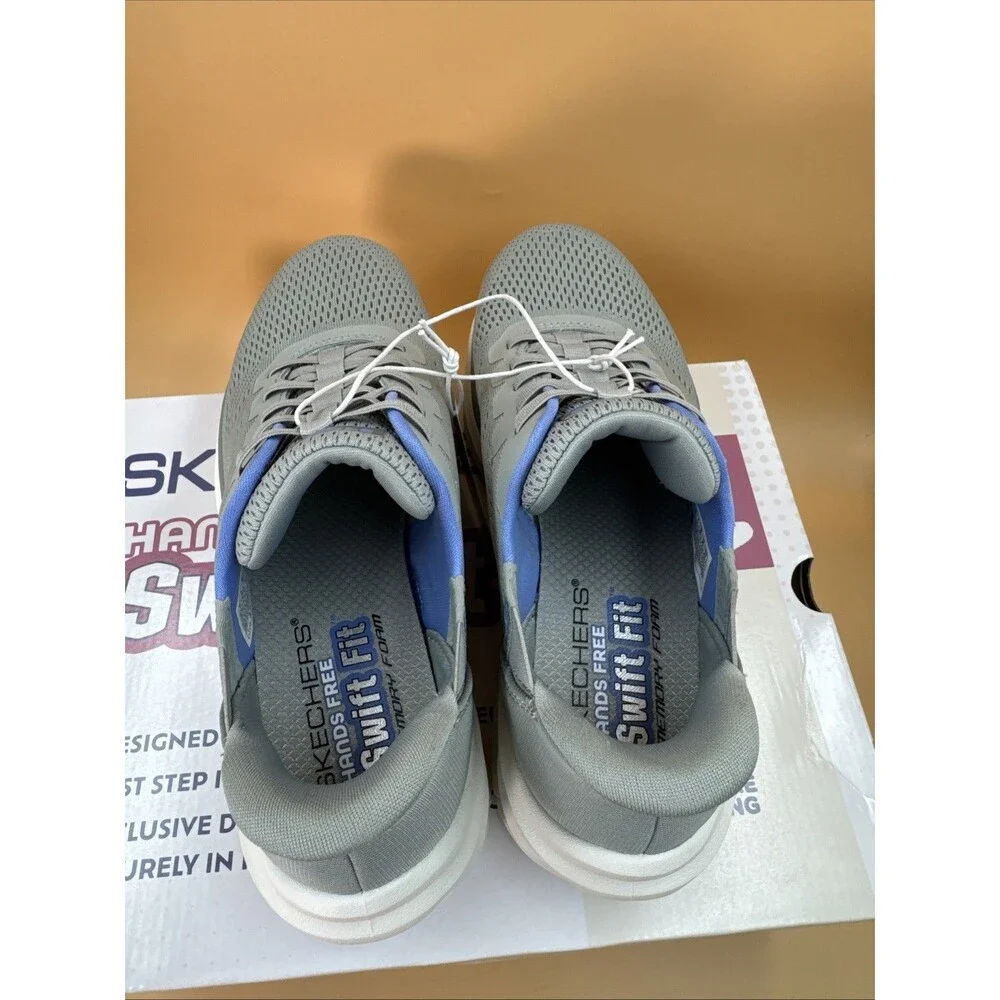 NEW SKECHERS SWIFT FIT HANDS FREE ATHLETIC SNEAKERS SHOES WOMENS 8 Gray
